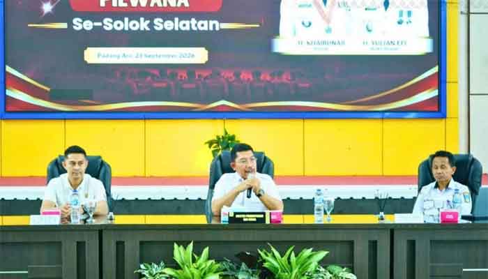 Pilwana 2026 Solok Selatan Berjalan Lancar 1 Rapat Evaluasi Tahapan Pelaksanaan Pilwana se-Kabupaten Solok Selatan di Aula Sarantau Sasurambi Kantor Bupati
