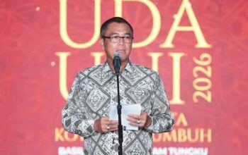 Sekdako Rida Ananda saat menghadiri Malam Grand Final Pemilihan Uda Uni Kota Payakumbuh 2026