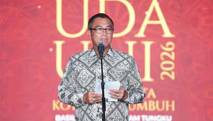 Malam Grand Final Uda dan Uni Payakumbuh, Wako Zulmaeta: Uda-Uni Harus Jadi Duta Pariwisata, Budaya dan Ekonomi Kreatif 1 Sekdako Rida Ananda saat menghadiri Malam Grand Final Pemilihan Uda Uni Kota Payakumbuh 2026