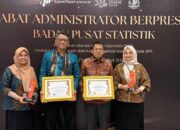 UNP Raih Penghargaan Pojok Statistik Terbaik II Tingkat Nasional 9 Prof. Ganefri, Ph.D (kedua dari kanan) usai mewakili UNP menerima Penghargaan Pojok Statistik Terbaik II Tingkat Nasional.