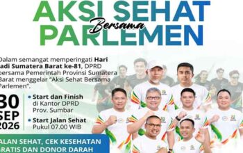 Ketua DPRD Sumbar Ajak Warga Ikuti Aksi Sehat Bersama Parlemen, Banyak Hadiah Menanti 3 DPRD Sumbar gelar Aksi Sehat Bersama Parlemen