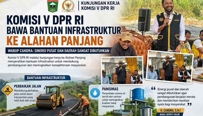 Anggota Komisi V DPR RI Zigo Rolanda Bawa Bantuan Infrastruktur ke Alahan Panjang