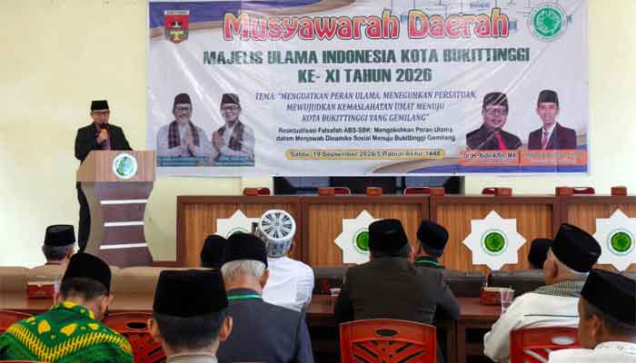Wawako Ibnu Asis Buka Musda MUI Kota Bukittinggi 2026