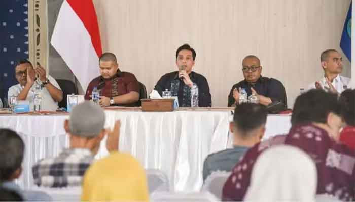 Kontingen Sawahlunto Tetap Mendaftar Ikuti Porprov XVI Sumbar 1 Wali Kota Riyanda Putra bersama Ketua KONI Jhon Reflita memimpin rapat koordinasi teknis persiapan kontingen Sawahlunto menghadapi Porprov XVI Sumbar