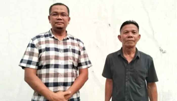 Feby Rifli, SH, Kuasa Hukum Sertu Arisnel (kiri) dan saksi Tateng