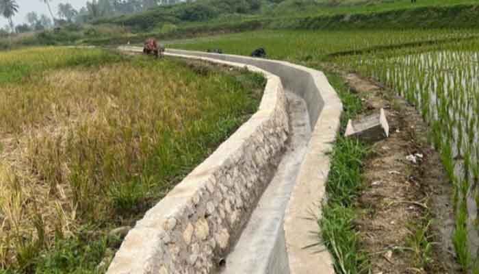 Kadis Pertanian Agam Monitoring Pembangunan Irigasi Banda Rambun, Progres Mendekati 90 Persen 3 Irigasi pertanian Banda Rambun di Nagari Sungai Batang, Kecamatan Tanjung Raya, Kabupaten Agam, Sumatera Barat