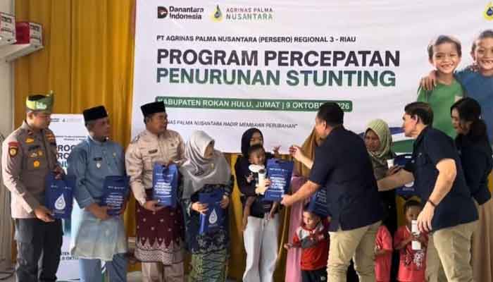 PT Agrinas Palma Nusantara Melalui Program TJSL mendorong percepatan Penurunan Stunting di Rokan Hulu Provinsi Riau