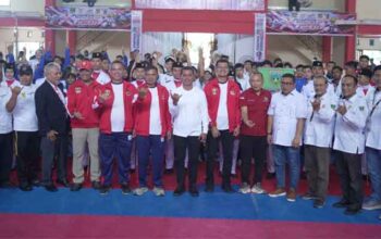 Pembukaan pertandingan Cabor Karate Porprov Sumbar XVI di Kabupaten Solok