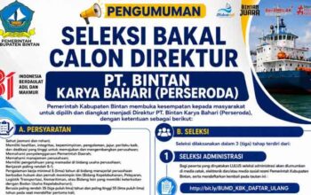 Pemkab Bintan Kembali Perpanjang Pendaftaran Dirut PT Bintan Karya Bahari 5 Pendaftaran Dirut PT Bintan Karya Bahari