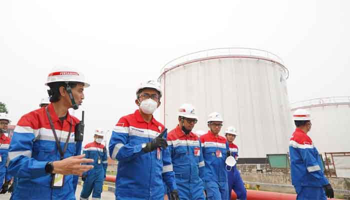 Perkuat Keandalan Operasional di Riau, Wadirut Pertamina Patra Niaga Tinjau Fuel Terminal Sei Siak 1 Wadirut I Pertamina Patra Niaga, Taufik Aditiyawarman tinjau Fuel Terminal Sei Siak
