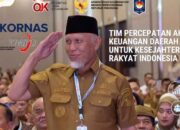 Gubernur Sumbar Hadiri Rakornas TPAKD bersama Presiden Prabowo