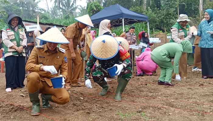 Penanaman Jagung di Desa Batu Tanjung Awali TMMD ke-130 Tahun 2026 di Kota Sawahlunto